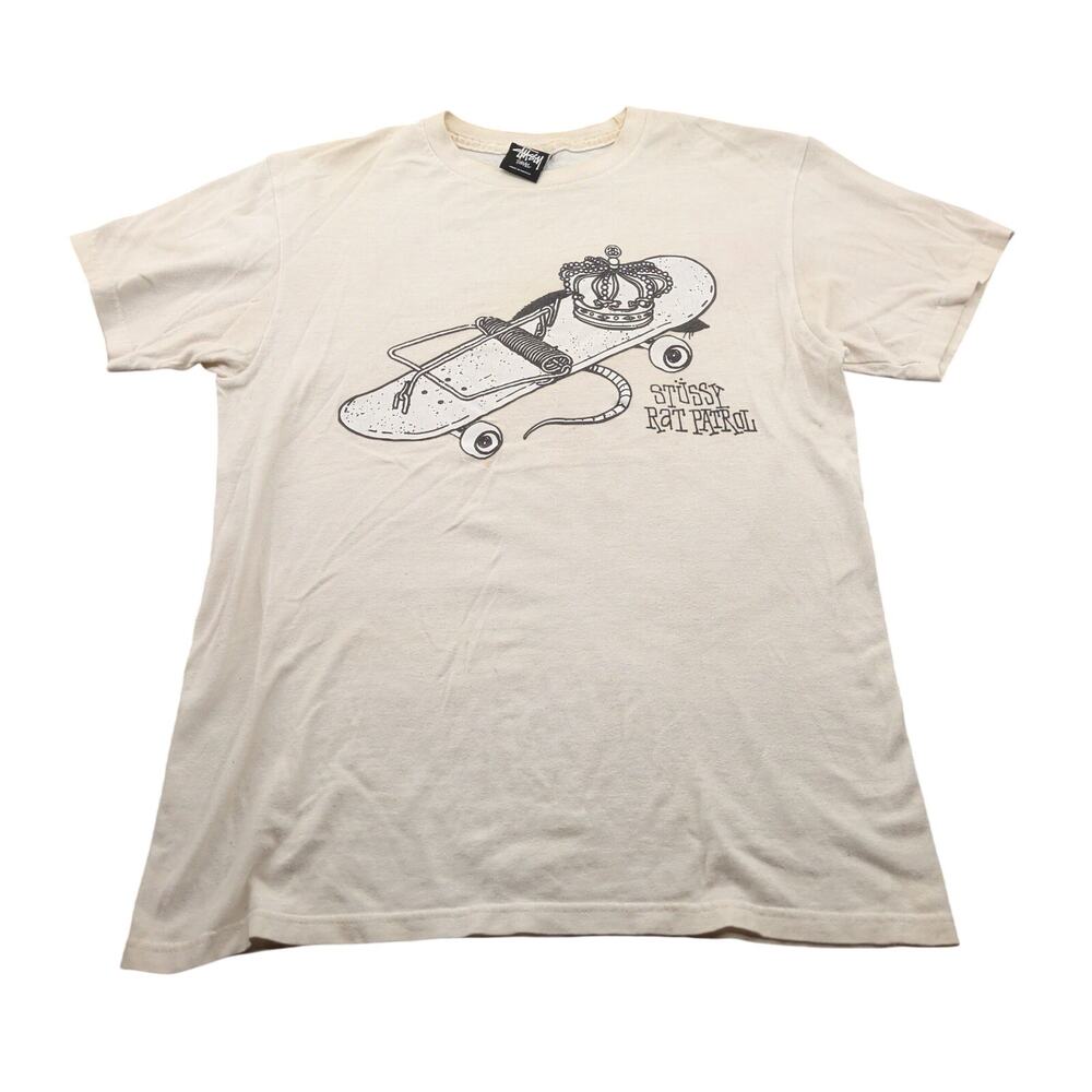 Stussy Skate Trap Tee Shirt Men's Small Rat Patrol Skater Surf Streetwear